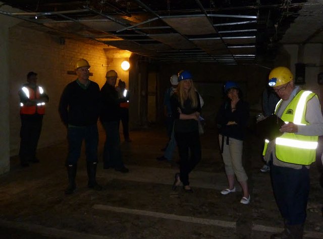 Picture of people visiting Churchill's undeground bunker in 2010.