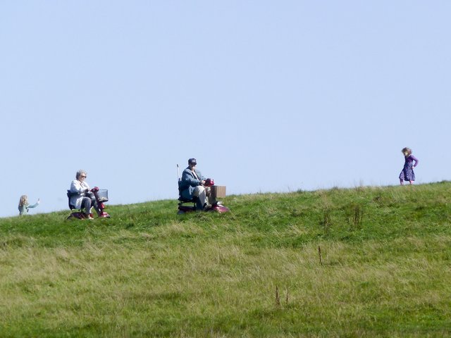 Picture of grannies having fun in Hampstead Heath.